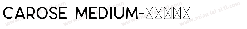 CAROSE Medium字体转换